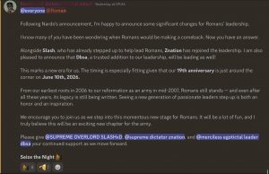 Multiple changes in Romans leadership: Znation DBSA join leadership