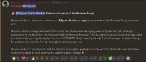 Multiple changes in Romans leadership: Nardo announced as Legate